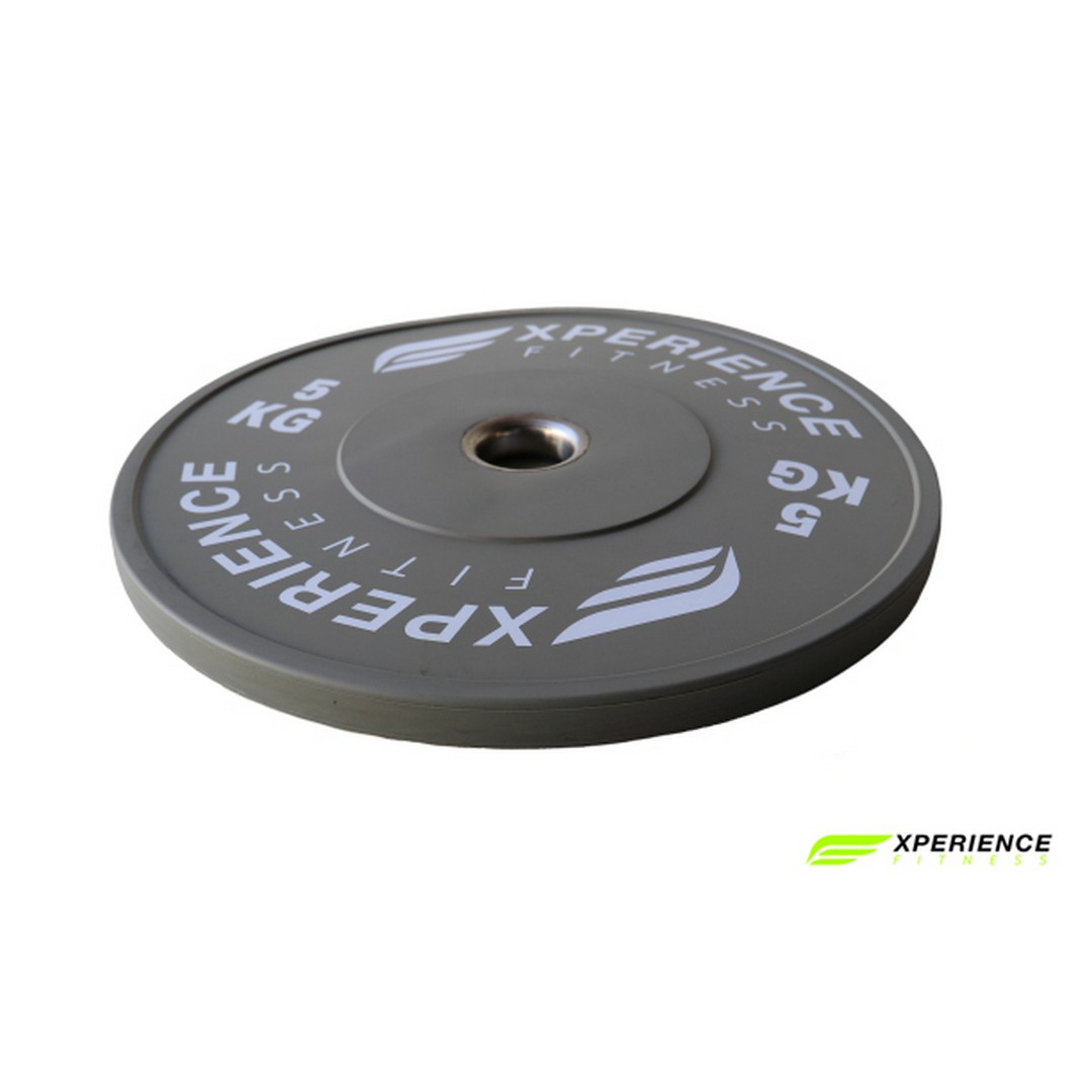 BUMPER PLOČE U BOJI EXPERIENCE FITNESS  2 x 5 KG SIVA